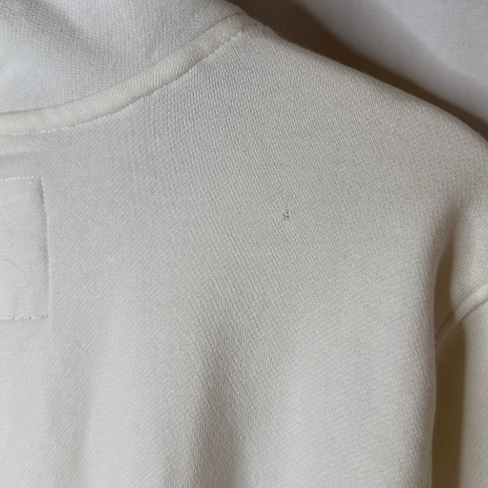 Hollister Men's Logo Pocket Hoodie Sweatshirt - White Black - Medium - Picture 5 of 14